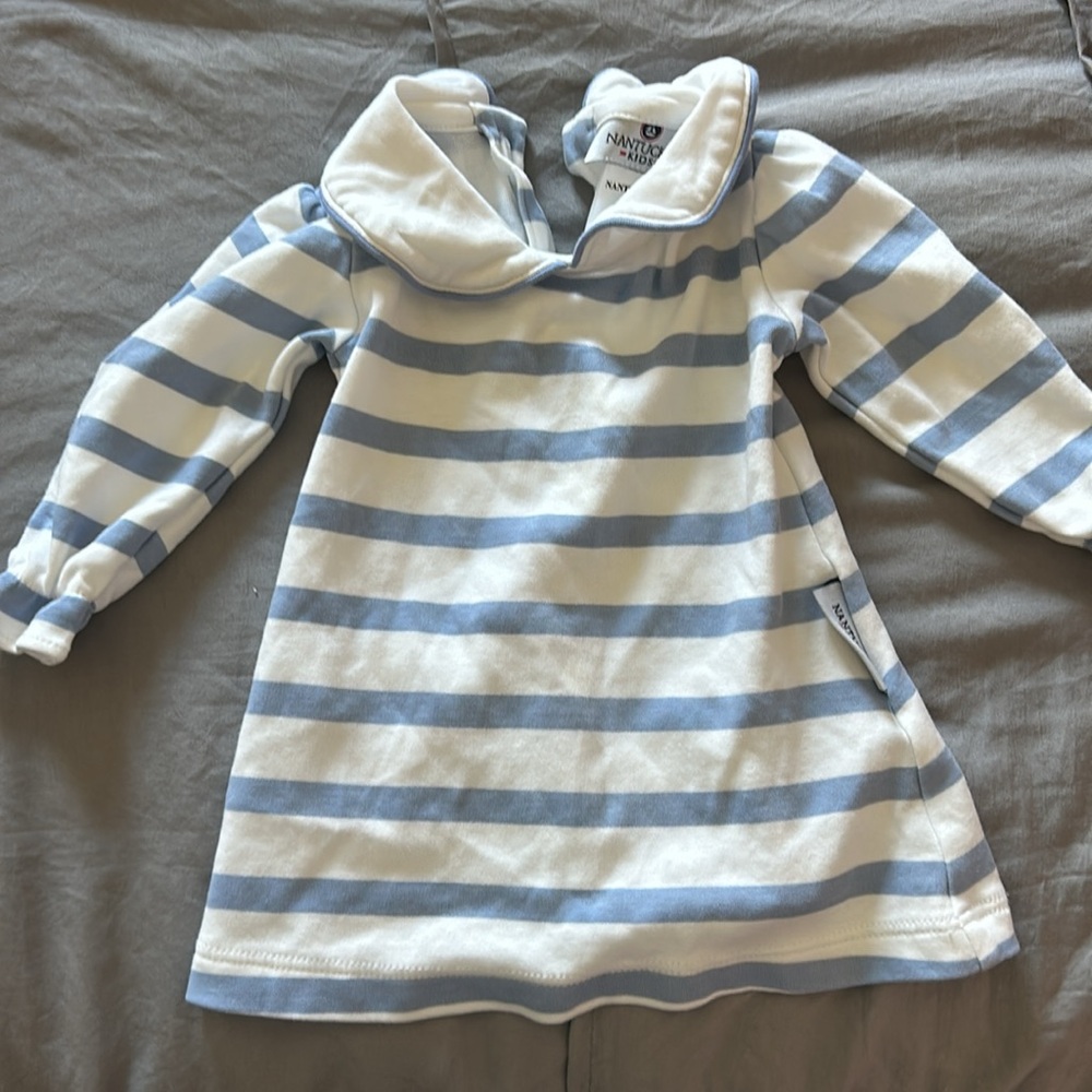Nantucket kids Pink and White Baby Romper Set (4 pieces plus hat) - Picture 5 of 5